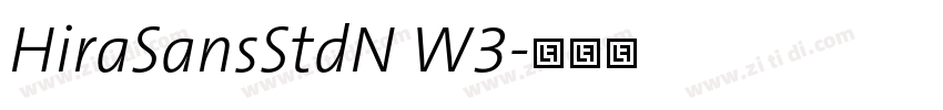 HiraSansStdN W3字体转换